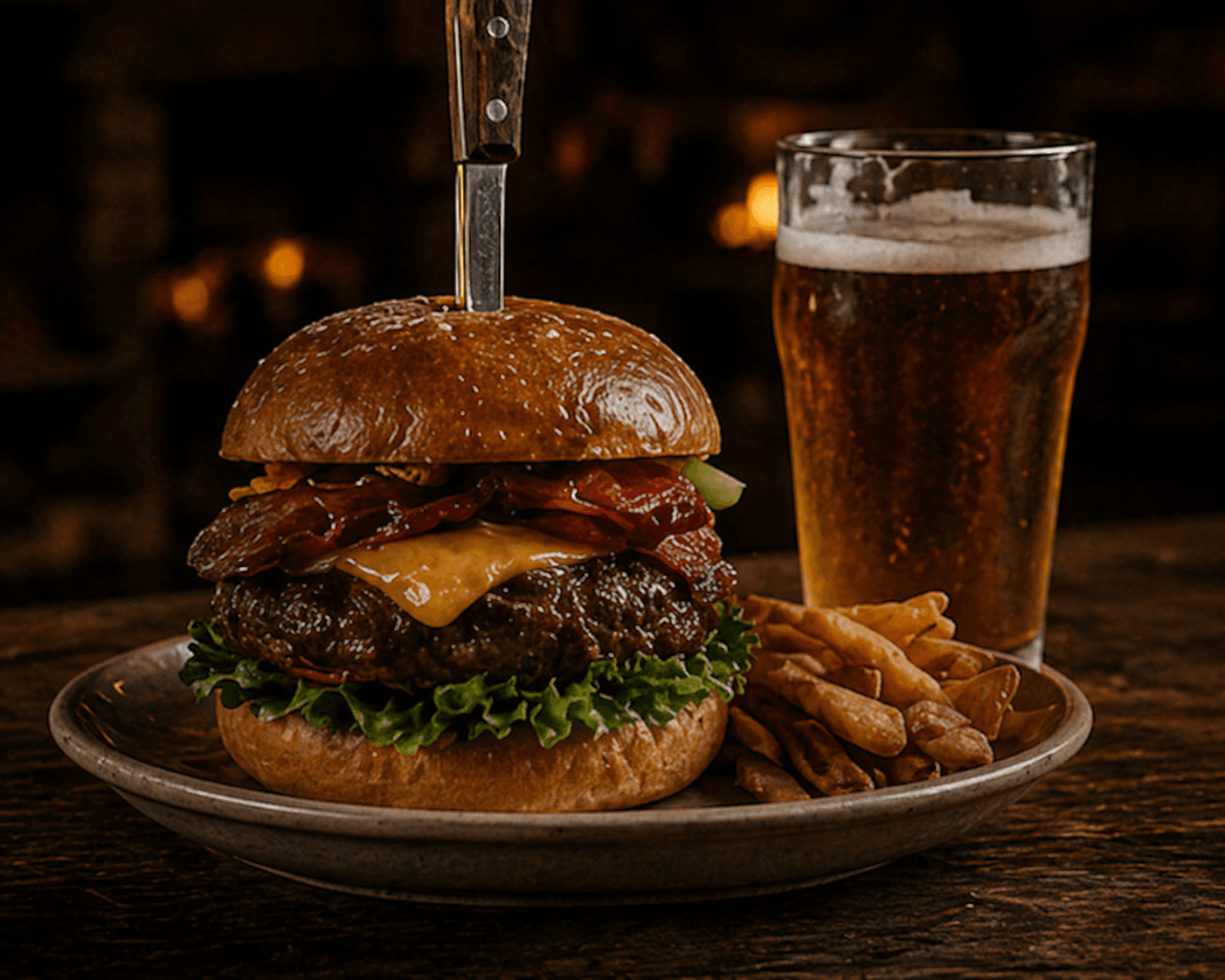Burger and beer at Garibaldi Lift Co